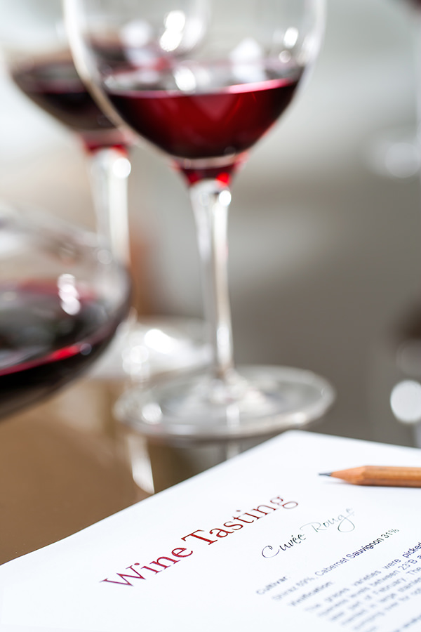 Notizen zum verkosteten Wein können hilfreich sein